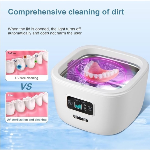 🆕 Qinkada Multipurpose Ultrasonic 45kHz Cleaner Black - Picture 4 of 13
